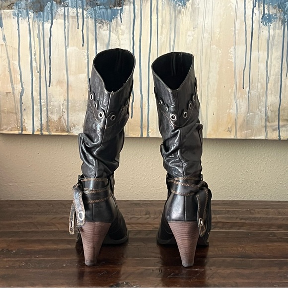 Naughty Monkey Black Heeled Boots - Picture 3 of 5